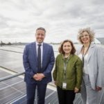 Equinix's Guy Danskine with climate minister Lily D’Ambrosio and Labor MP Nina Taylor